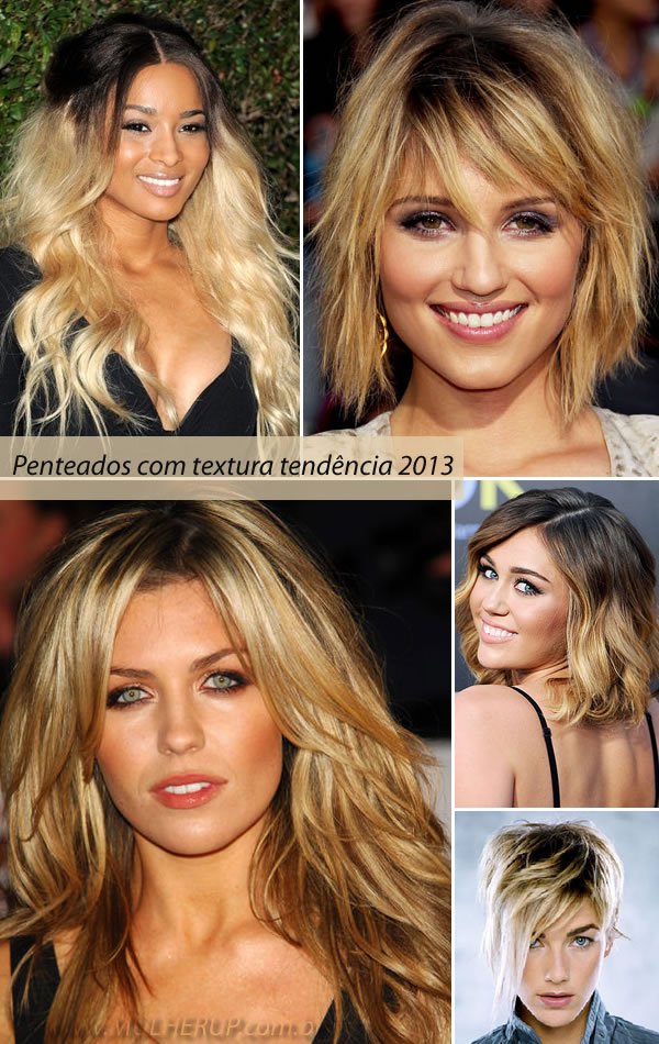 Corte de cabelo feminino 2013 - tendencias de texturas e pnteados