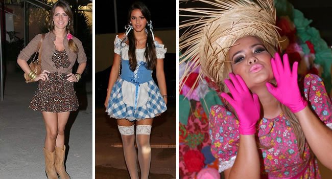 roupas e trajes para festa junina das famosas